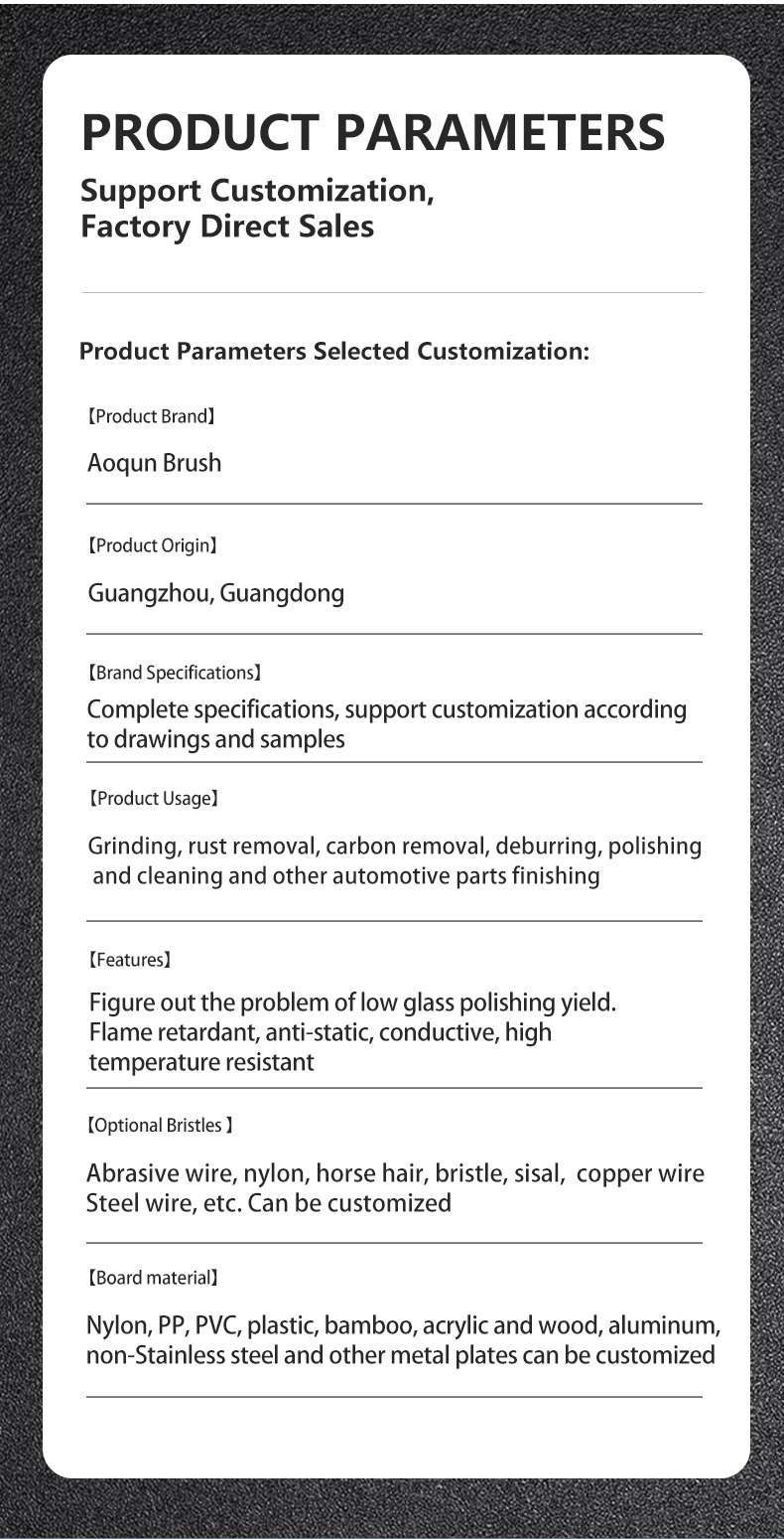 Parameters of Tufted Cylinder Brushes