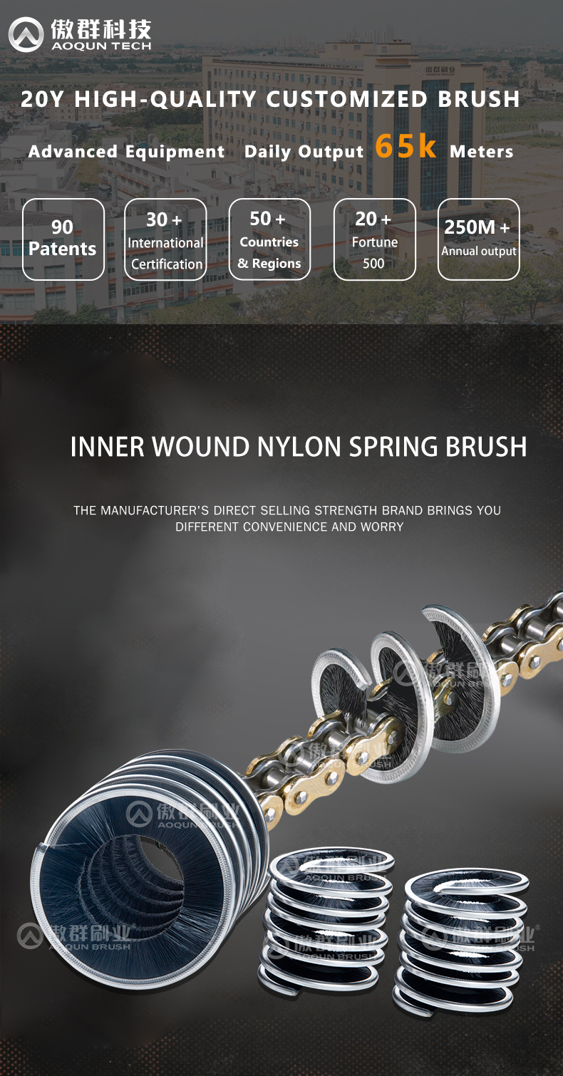 Industrial Inner Wound Spring Spiral Brush